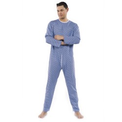 Pyjamas hommes, 1 fermeture éclair depuis le dos jusque devant