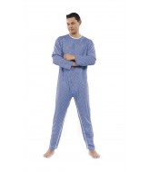 Pyjamas de soins pour hommes avec 2 fermetures