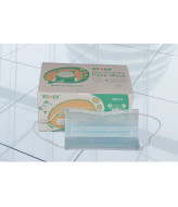 Kinder-Mundschutzmasken Typ I, 3-lagig, blau, Glasfaser- und latexfrei mit Metallbügel und elastischen Ohrschlaufen